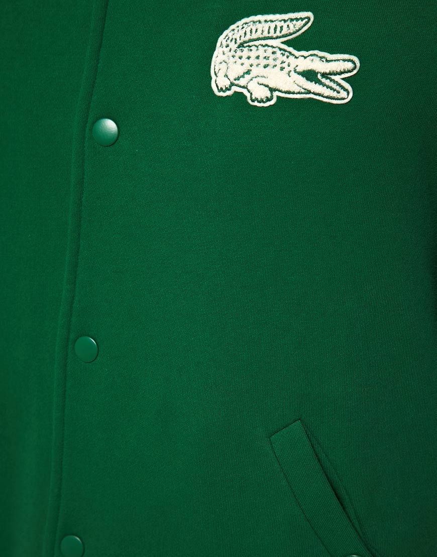 Lacoste L!ive Lacoste Live Knitted Baseball Jacket in Green for Men Lyst