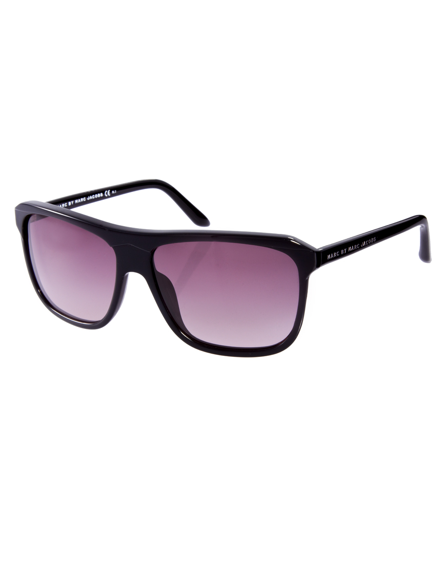 Lyst Marc By Marc Jacobs Flat Brow Aviator Sunglasses in Black for Men