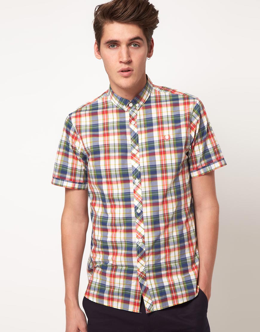 fred perry madras shirt