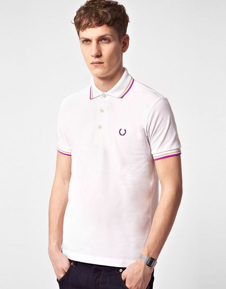 Fred Perry Fred Perry Laurel Wreath Japanese Twin Tipped Polo Shirt in ...