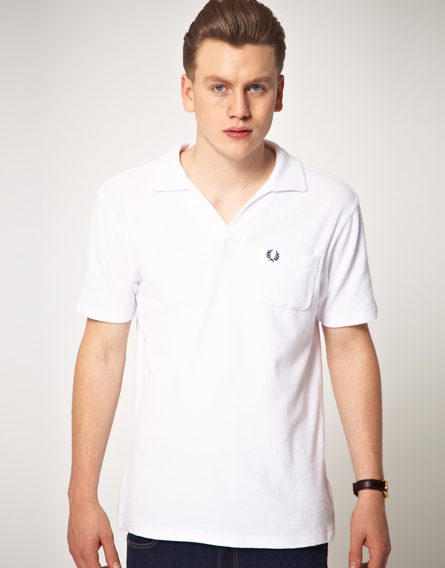 white fred perry polo
