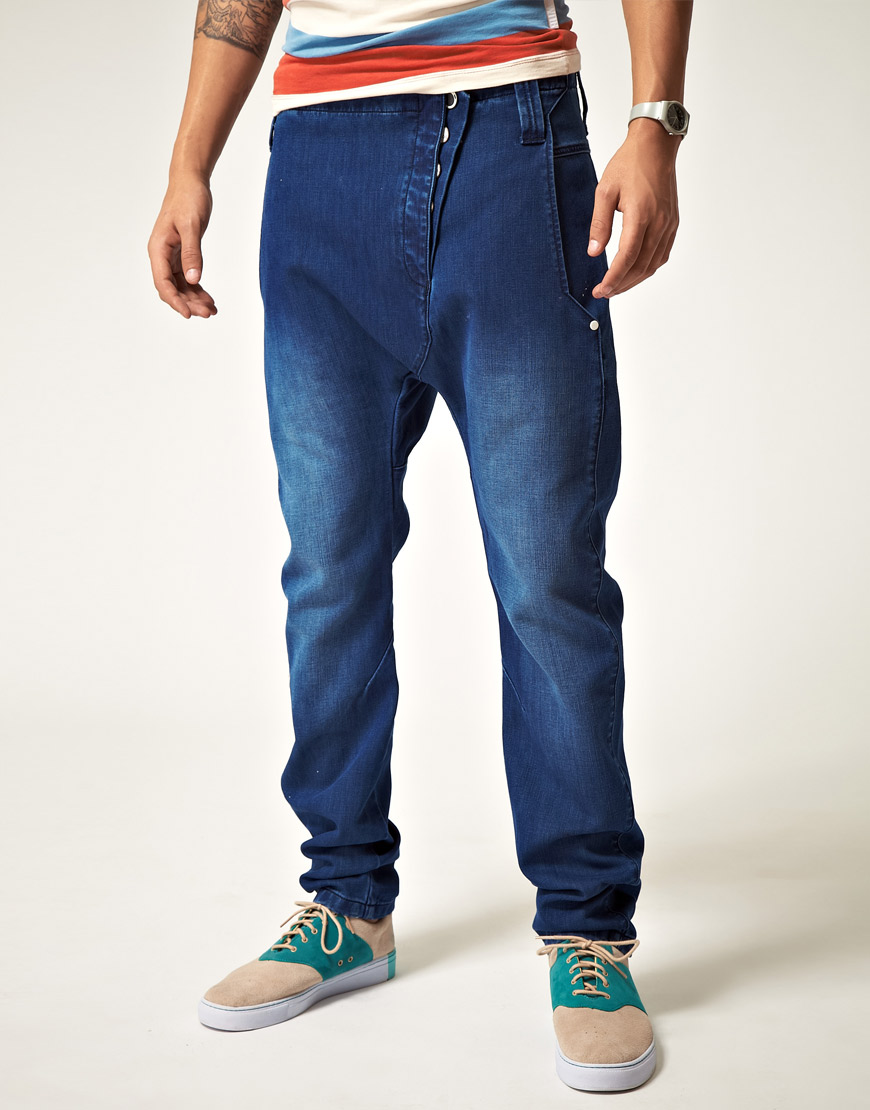 humor drop crotch jeans