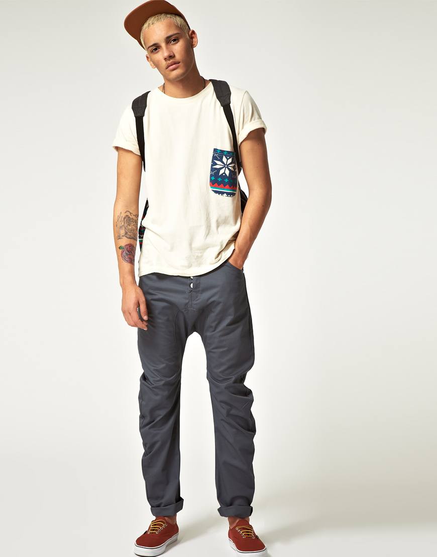 humor drop crotch jeans