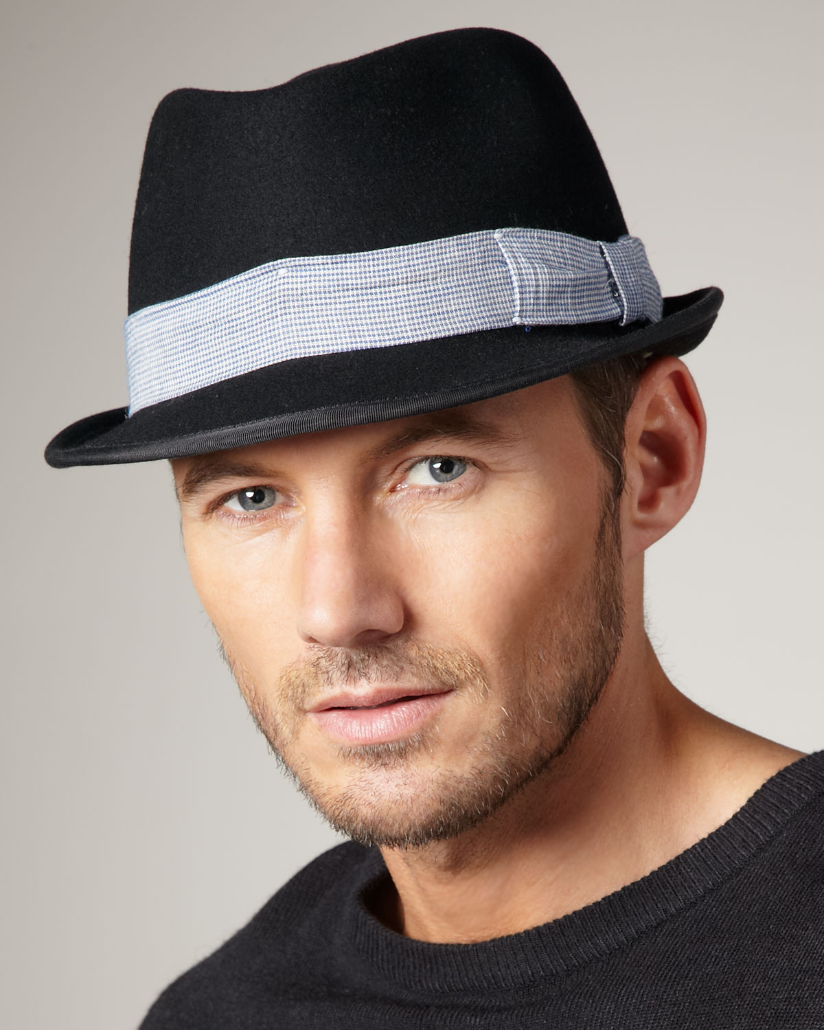 Rag & Bone Metro Wool Trilby Hat in Black for Men - Lyst