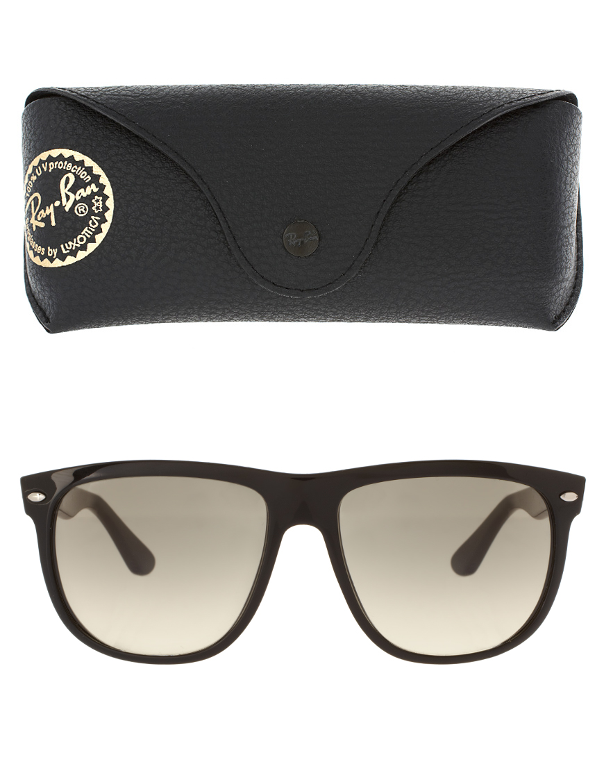 Ray-Ban Rayban Flat Brow Wayfarer Sunglasses in Black for Men | Lyst