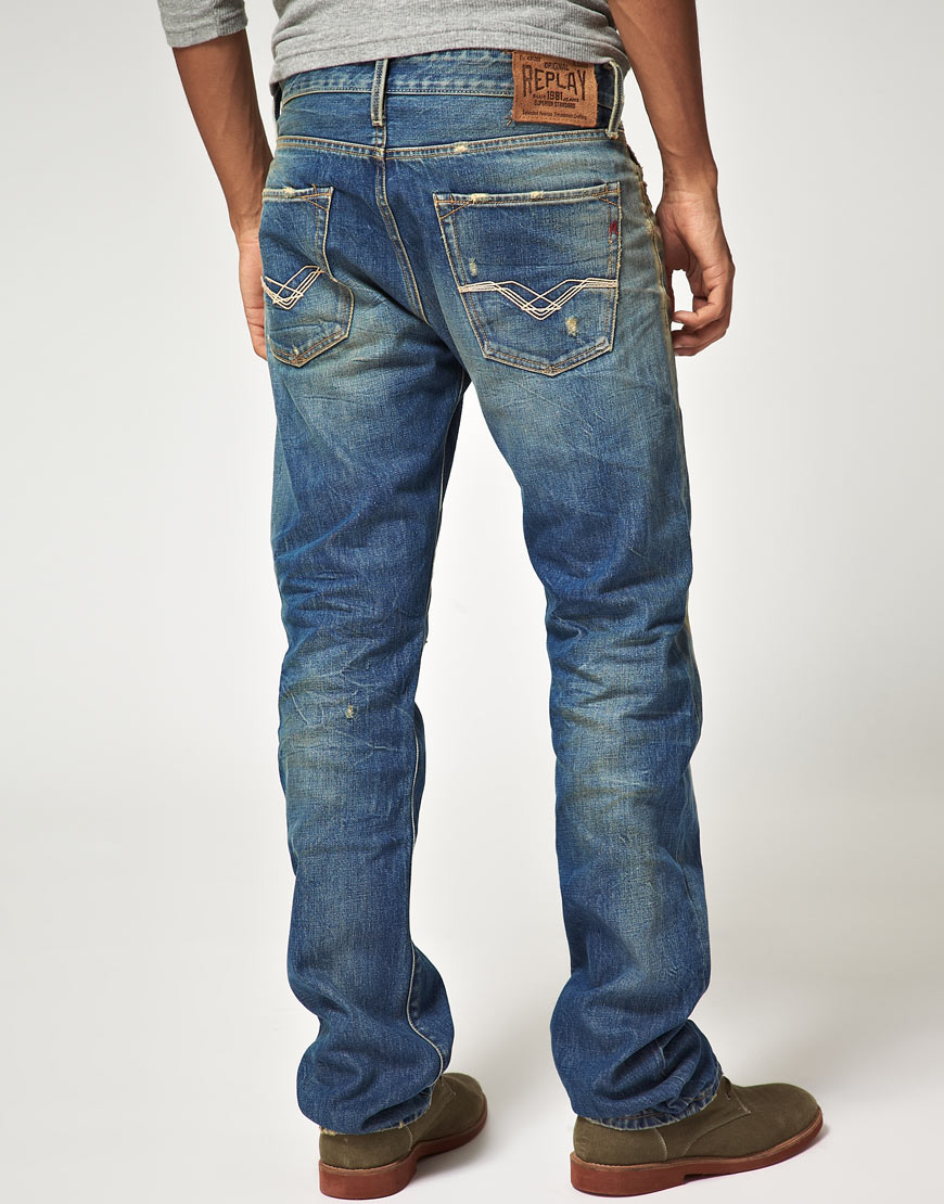 Replay Replay Jennon Straight Jeans in Blue for Men - Lyst