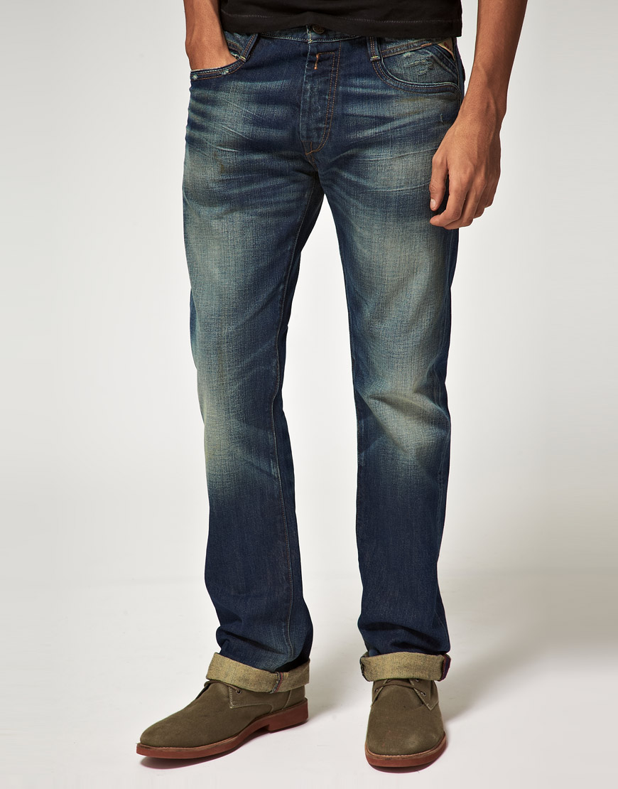 Replay Jimi Bootcut Jeans in Blue for Men - Lyst