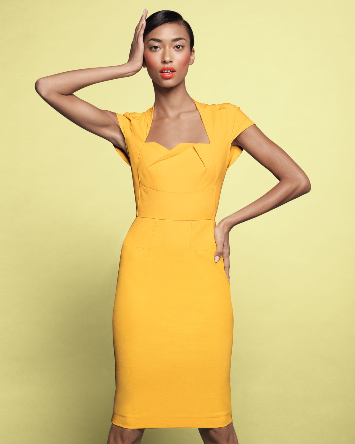 roland mouret yellow dress