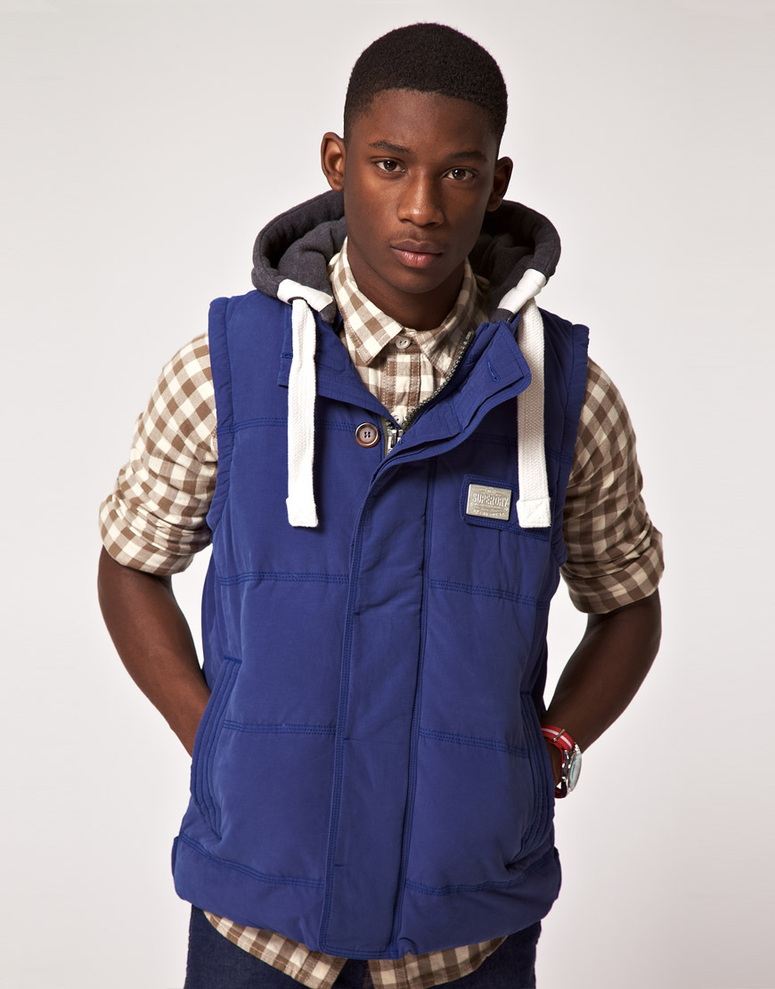 Superdry Summer Academy Gilet in Blue for Men Lyst