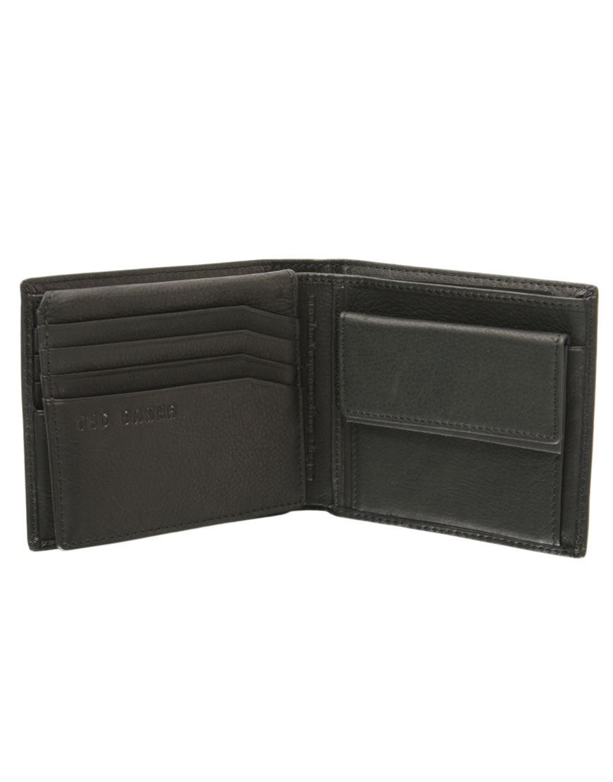 Ted baker Ted Baker Brunwick Coin Pocket Leather Wallet in Black for Men | Lyst