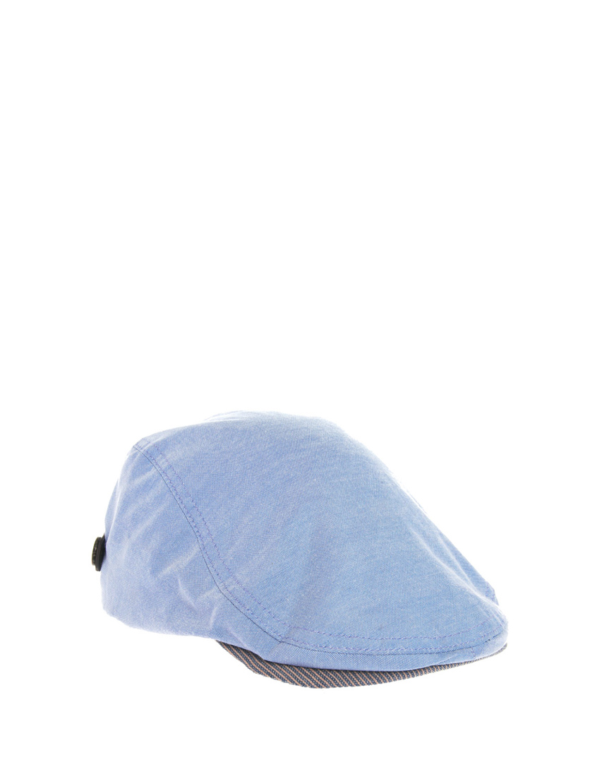 Lyst Ted Baker Ted Baker Flat Cap in Blue for Men