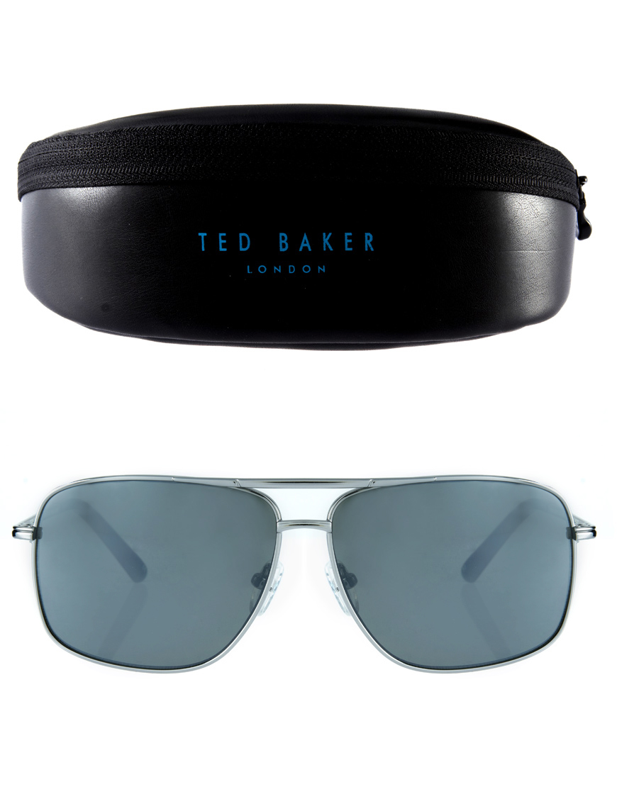 Ted Baker Ted Baker Kelvin Aviator Sunglasses in Silver (Metallic) for Men  - Lyst