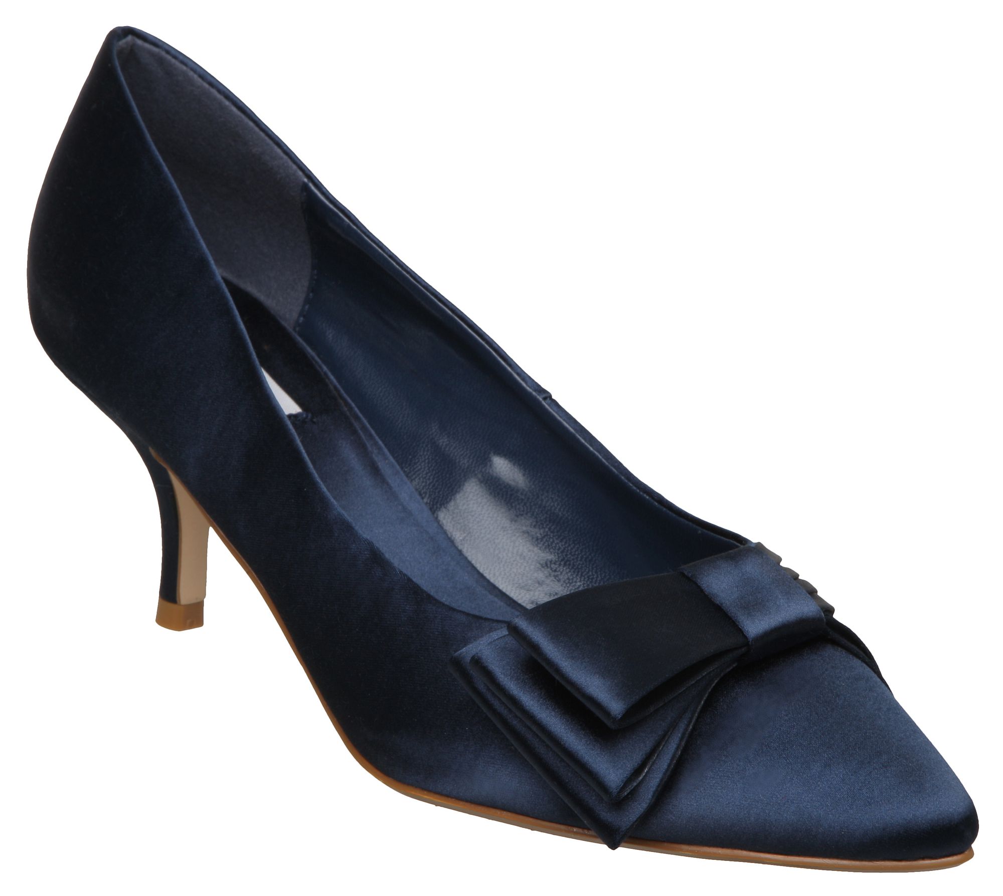 Untold Bentley U Pleat and Bow Trim Court Shoes in Blue (navy) | Lyst