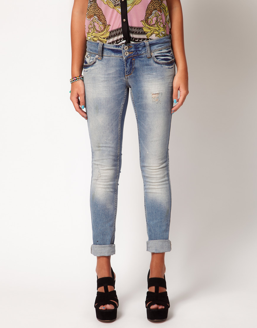Lyst - River Island River Island Skinny Molly Jeans in Blue