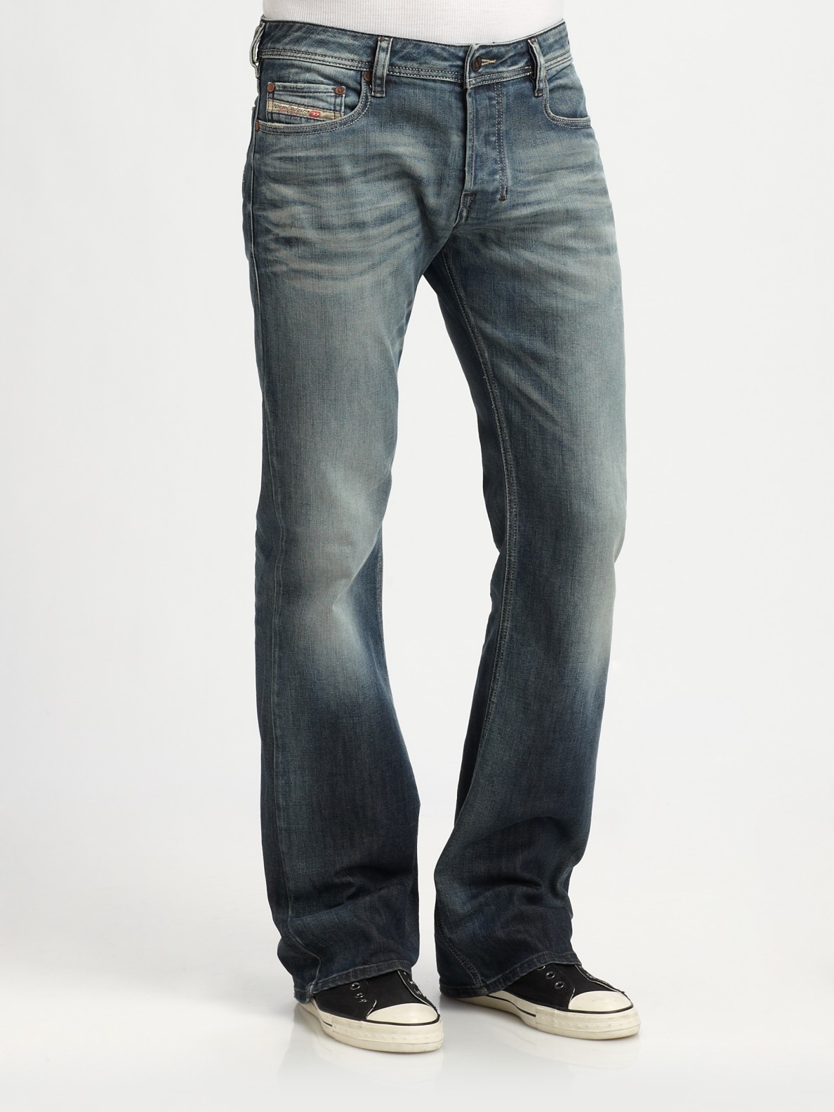 DIESEL Zathan Bootcut Jeans in Denim (Blue) for Men | Lyst