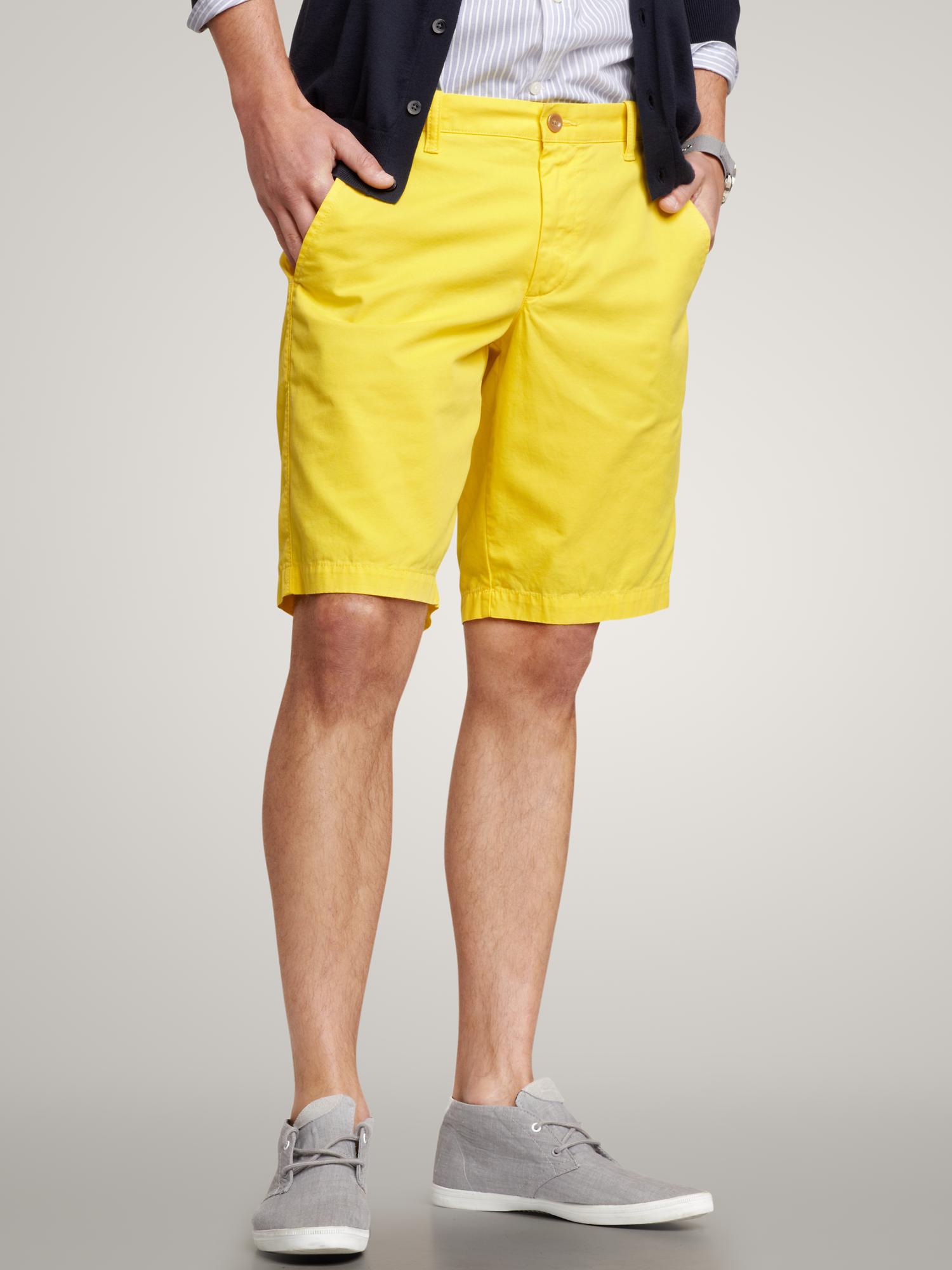 Gap Flat Front Shorts in Yellow for Men (neon yellow) | Lyst