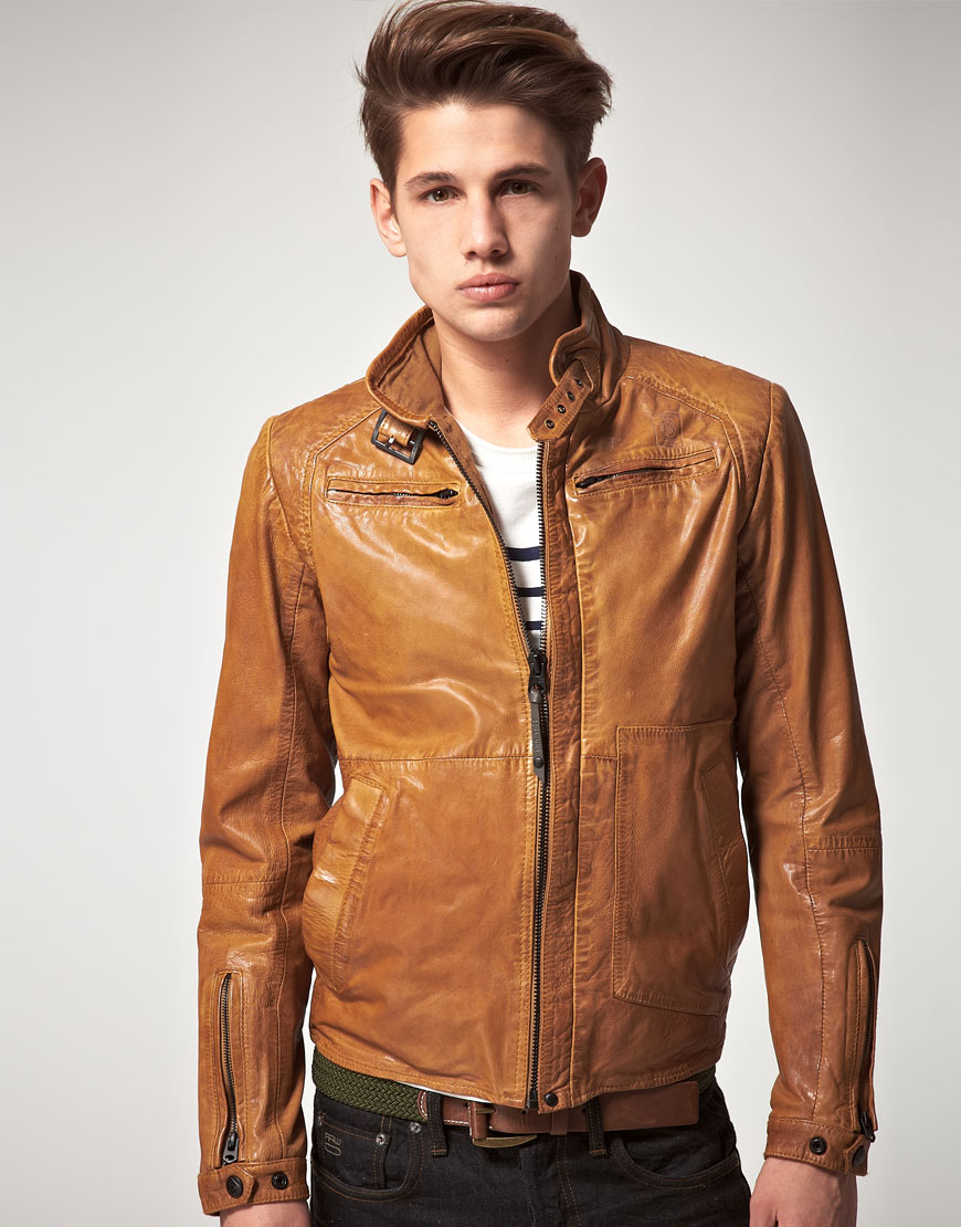 G-Star RAW Gstar Brando Leather Jacket in Brown for Men - Lyst