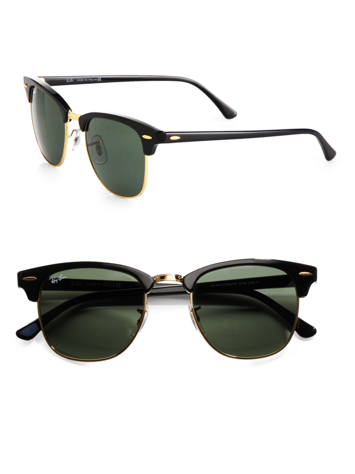 Lyst - Ray-ban Classic Clubmaster Sunglasses in Black for Men