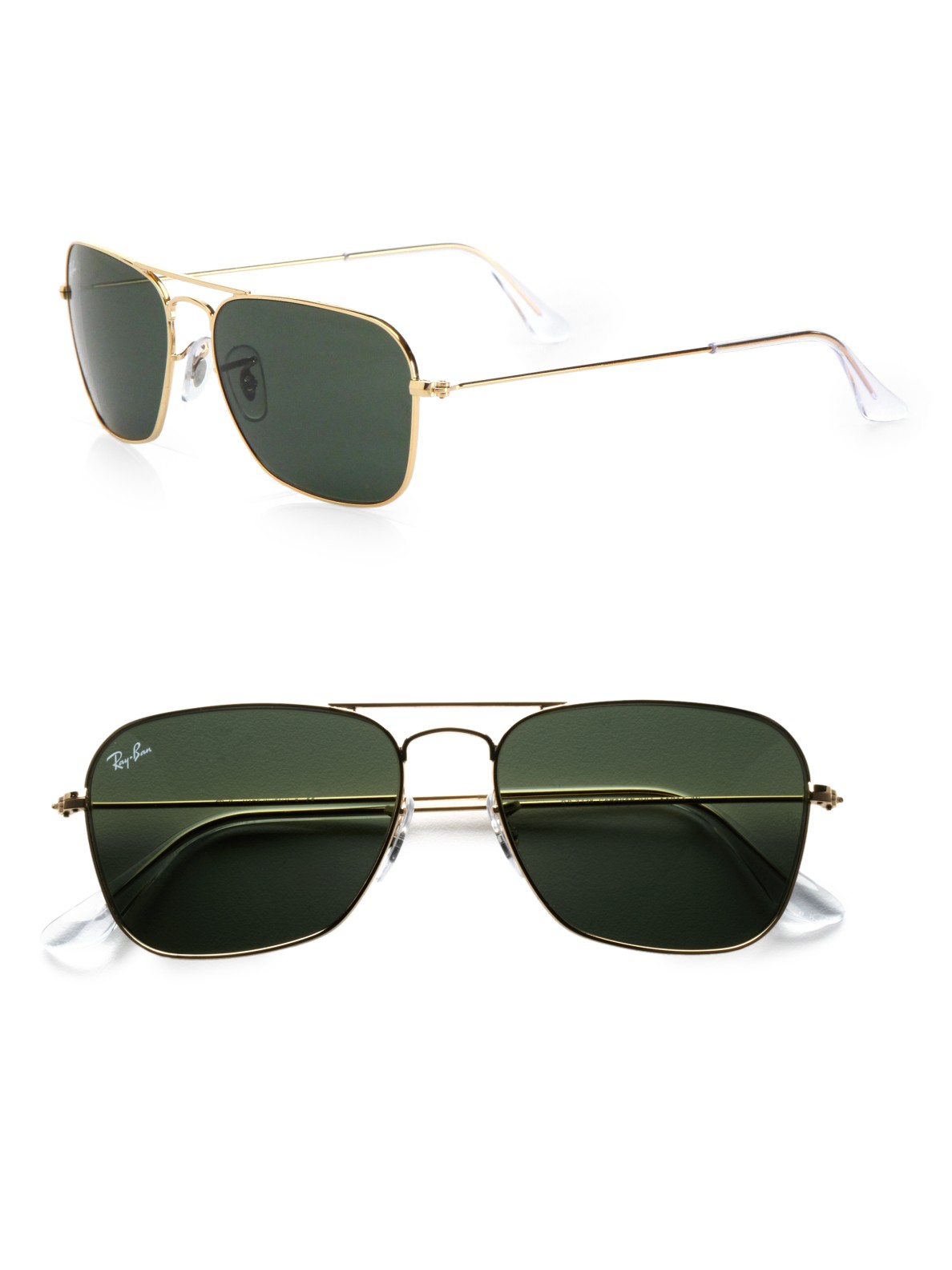 ray ban rectangular aviator sunglasses