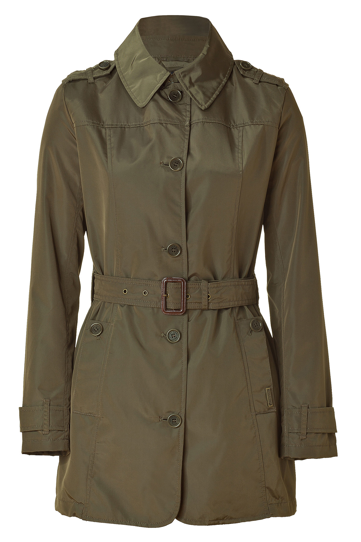 Lyst - Woolrich Olive Green Trench Coat in Green
