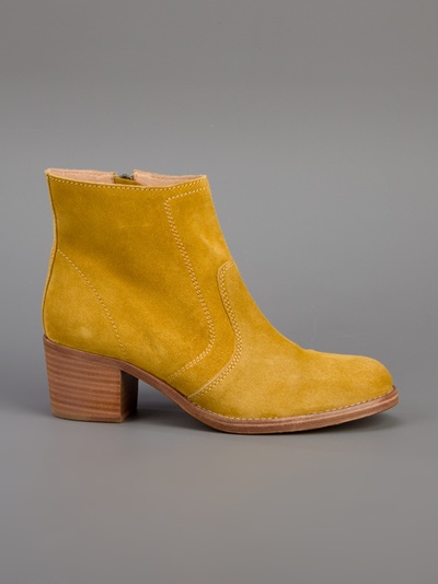 mustard suede boots