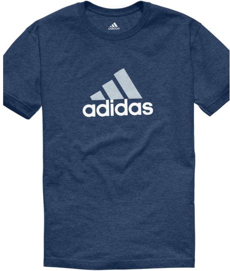 Adidas Logo Tee in Blue for Men (collegiate navy/light grey) | Lyst