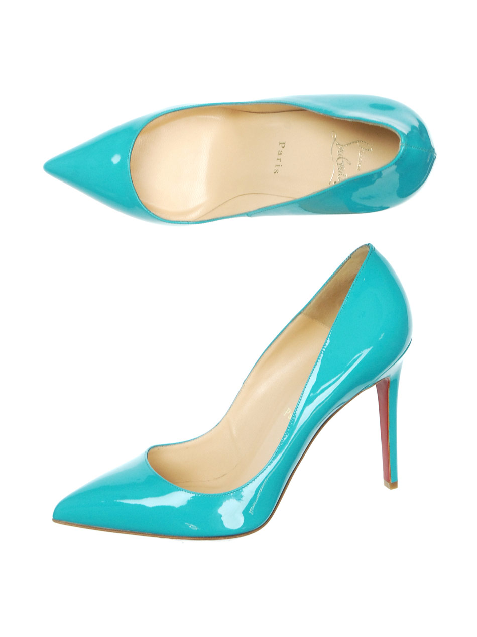 Christian Louboutin Pigalle 100mm Shoes in Blue (turquoise) | Lyst