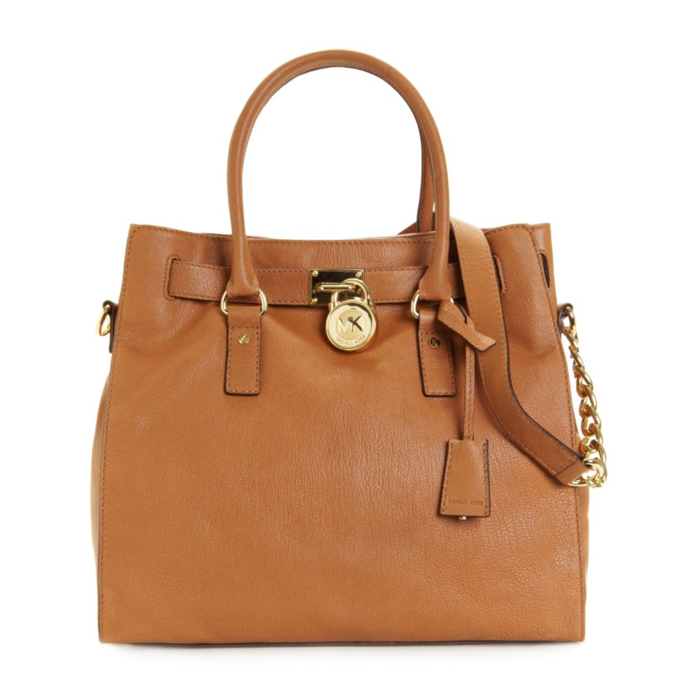 Michael Kors Hamilton Tote with Gold Hardware in Brown - Lyst