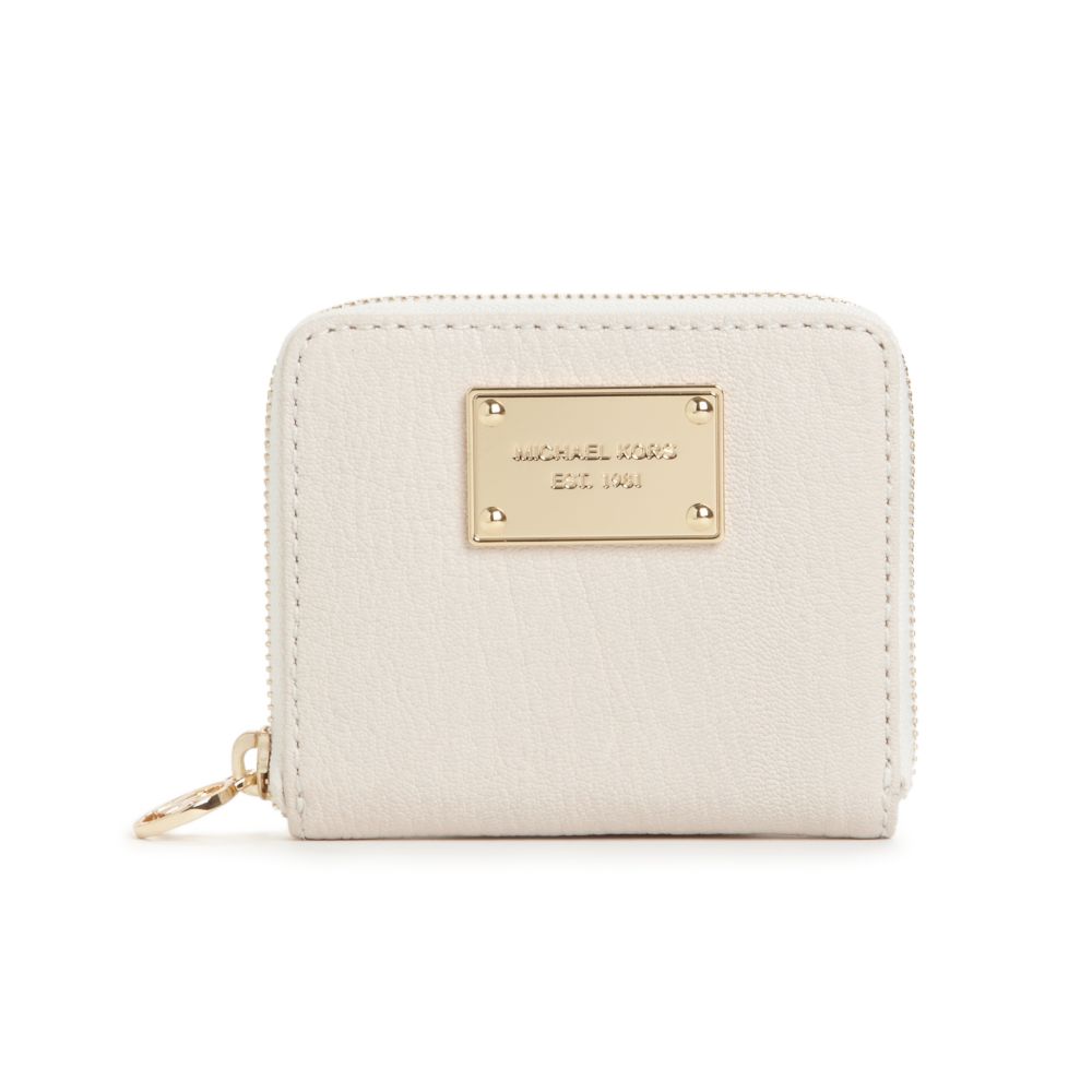 small white michael kors wallet