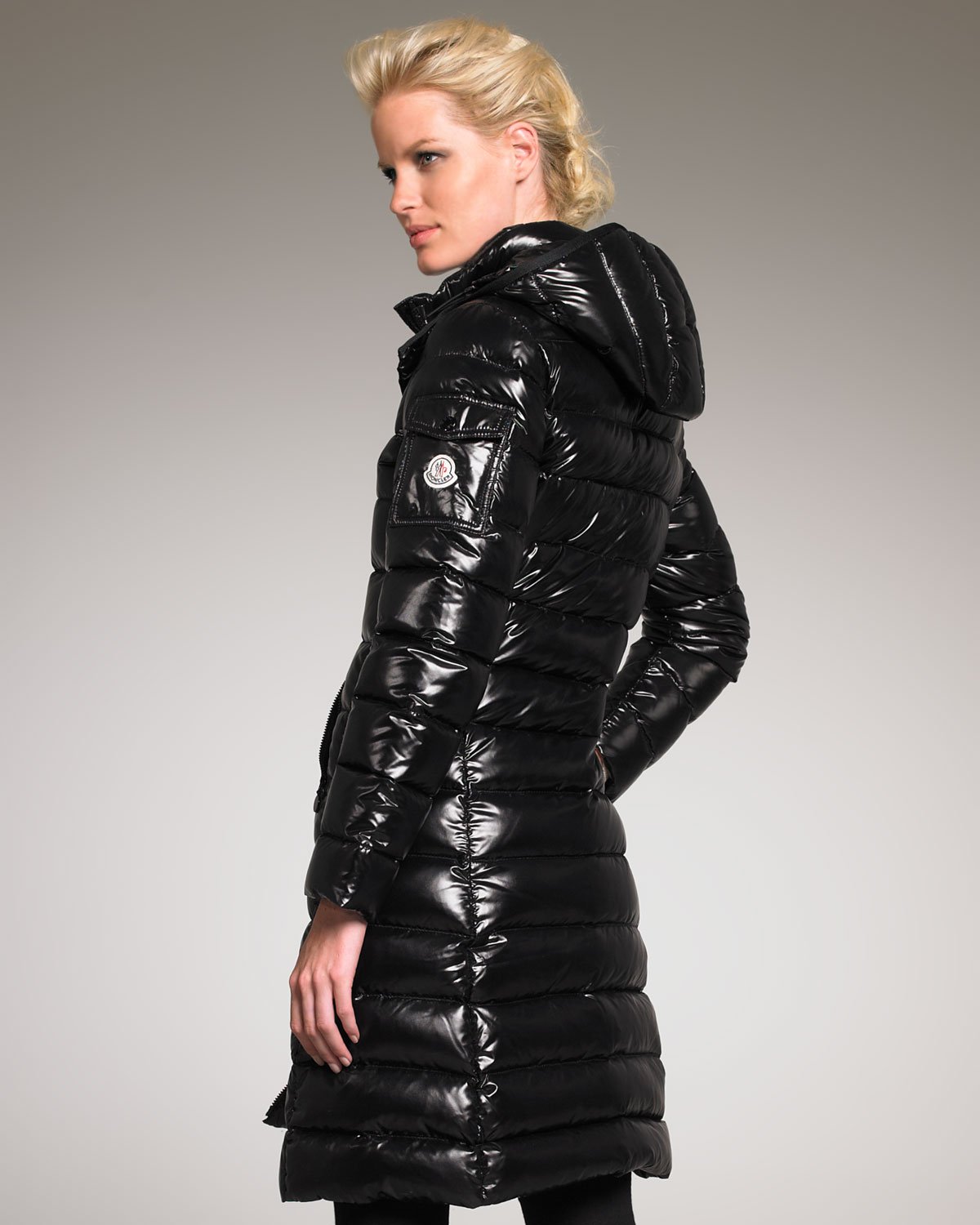 moncler black long coat moncler black long coat