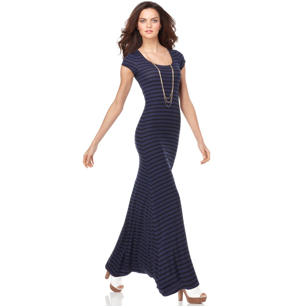 bcbg striped maxi dress