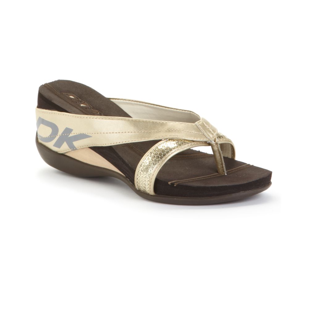 dkny gold sandals
