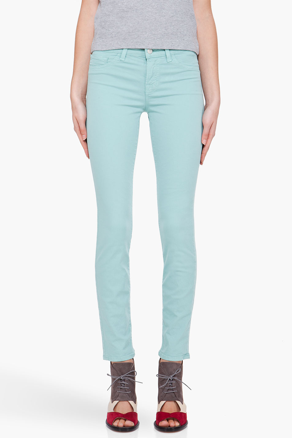 Lyst J Brand Turquoise Pastel Jeans in Blue