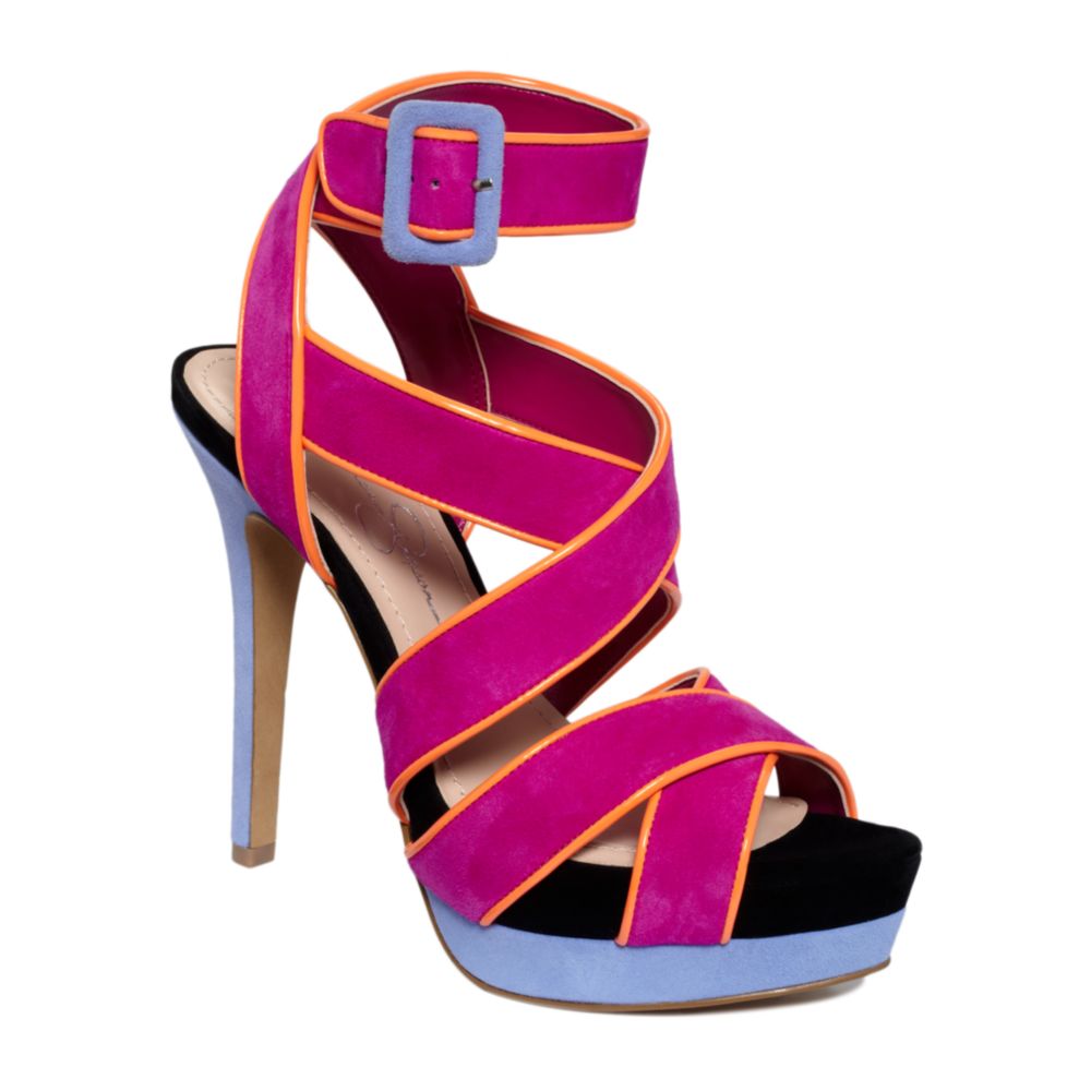 Jessica Simpson Evangela Platform Sandals in Pink - Lyst
