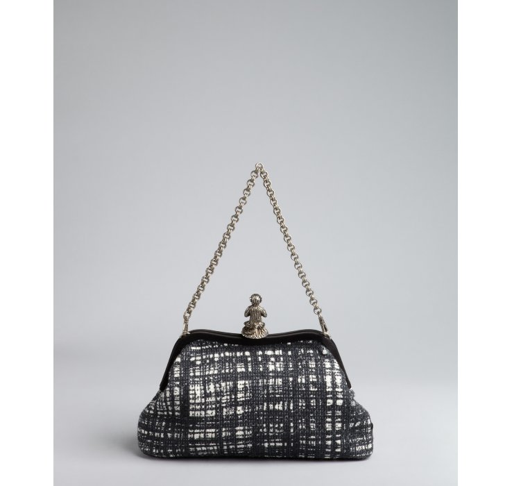 prada shoulder purse - Prada Black and White Tweed Chain Handle and Monkey Closure Bag in ... prada shoulder purse - Prada Black and White Tweed Chain Handle and Monkey Closure Bag in ...