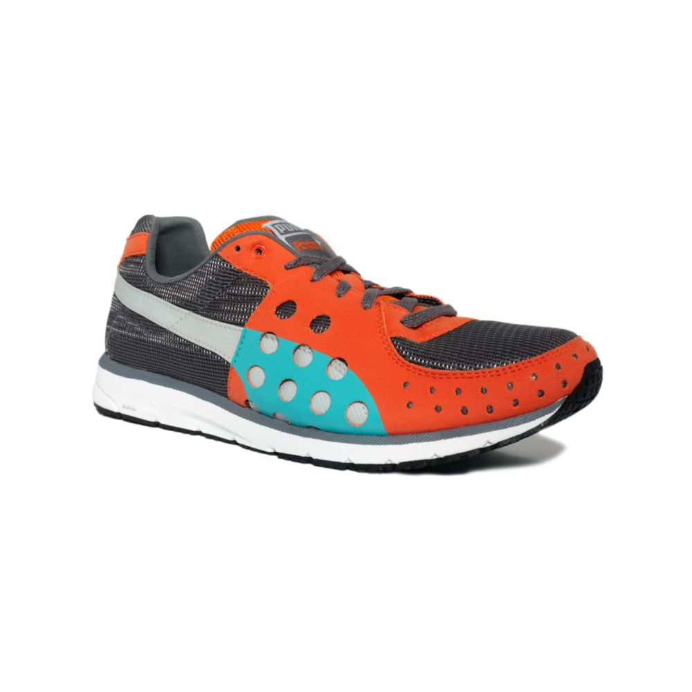 PUMA Leather Faas 300 Sneakers in Grey/Orange/Blue (Black) for Men - Lyst