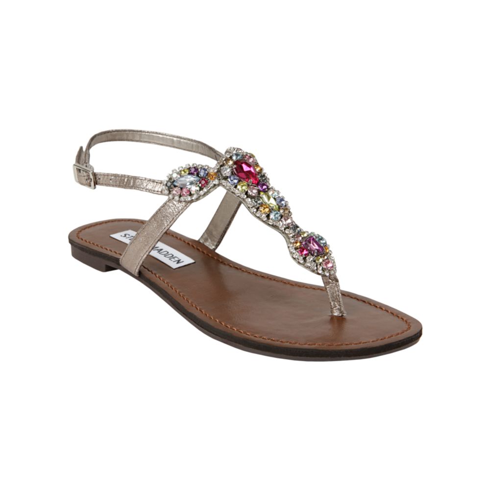steve madden leather flat sandals