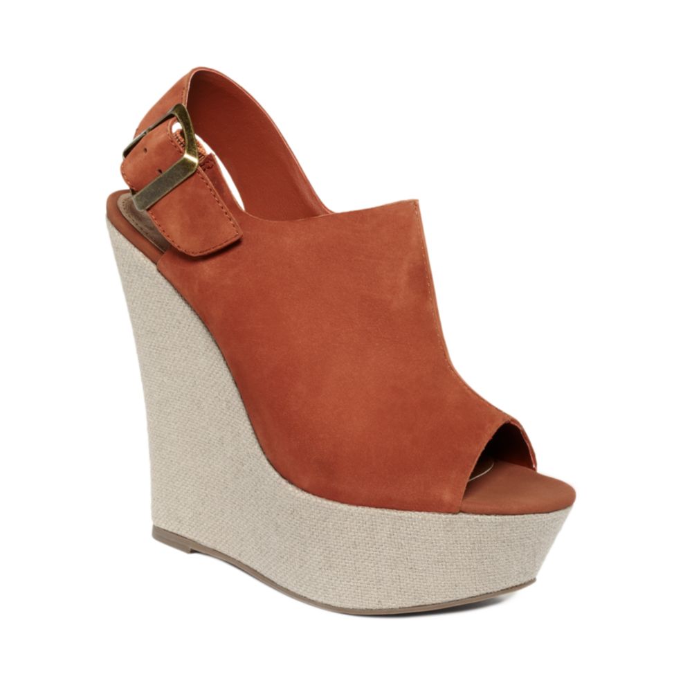 Lyst - Steve Madden Wardenn Wedge Mules in Brown