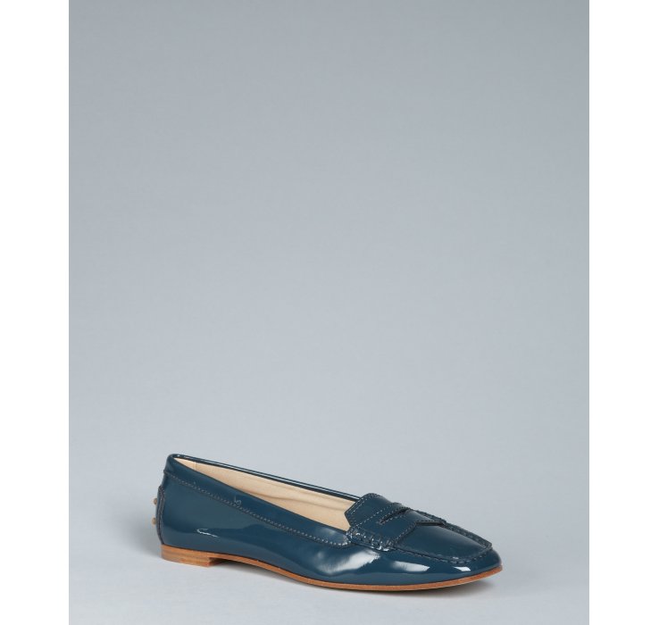 tods patent loafers