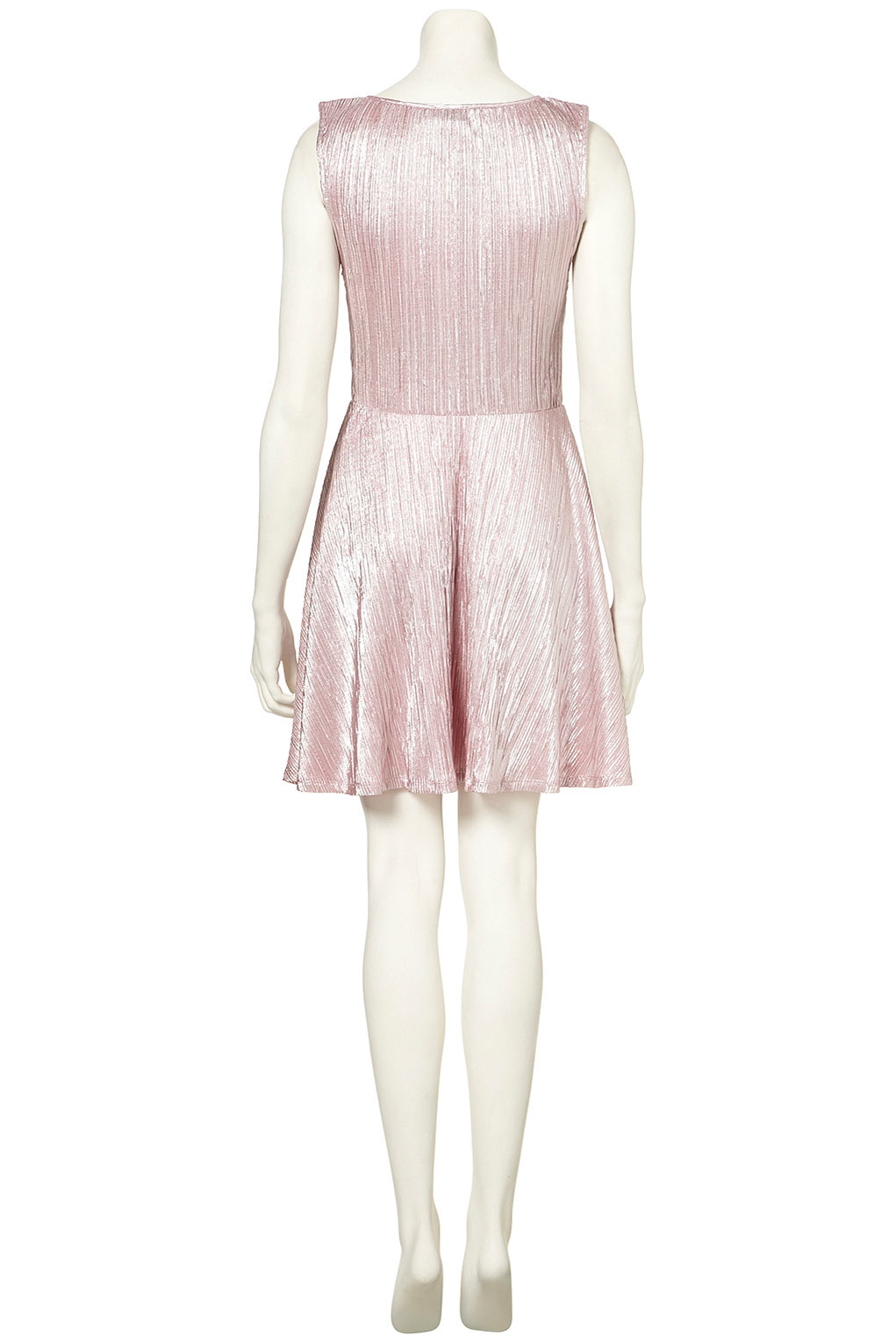 Lyst - Topshop Metallic Pleat Tunic Dress in Pink