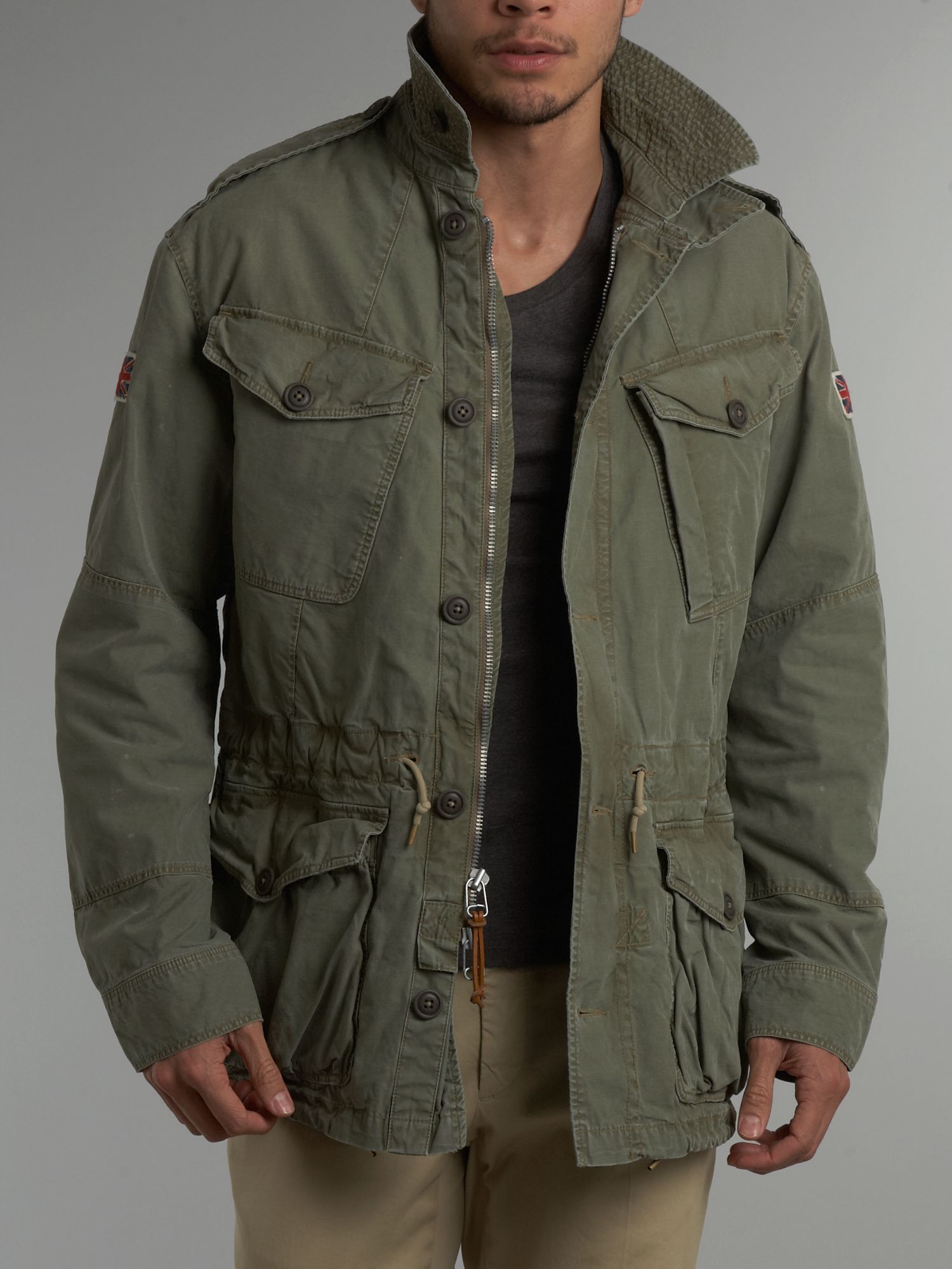 Polo ralph lauren Distressed Combat Jacket in Green for Men | Lyst