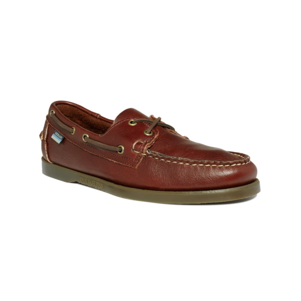 Sebago Docksides Boat Shoes in Brown for Men (dark brown) | Lyst