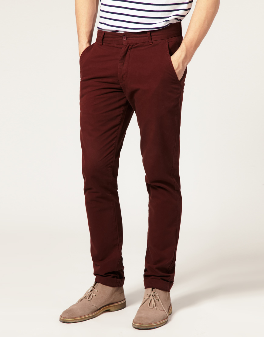 dark red jeans mens