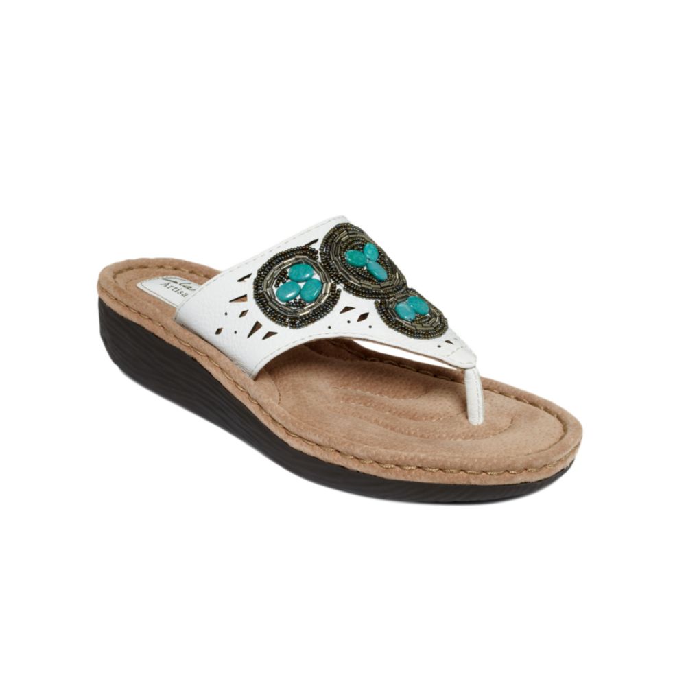 white clark sandals