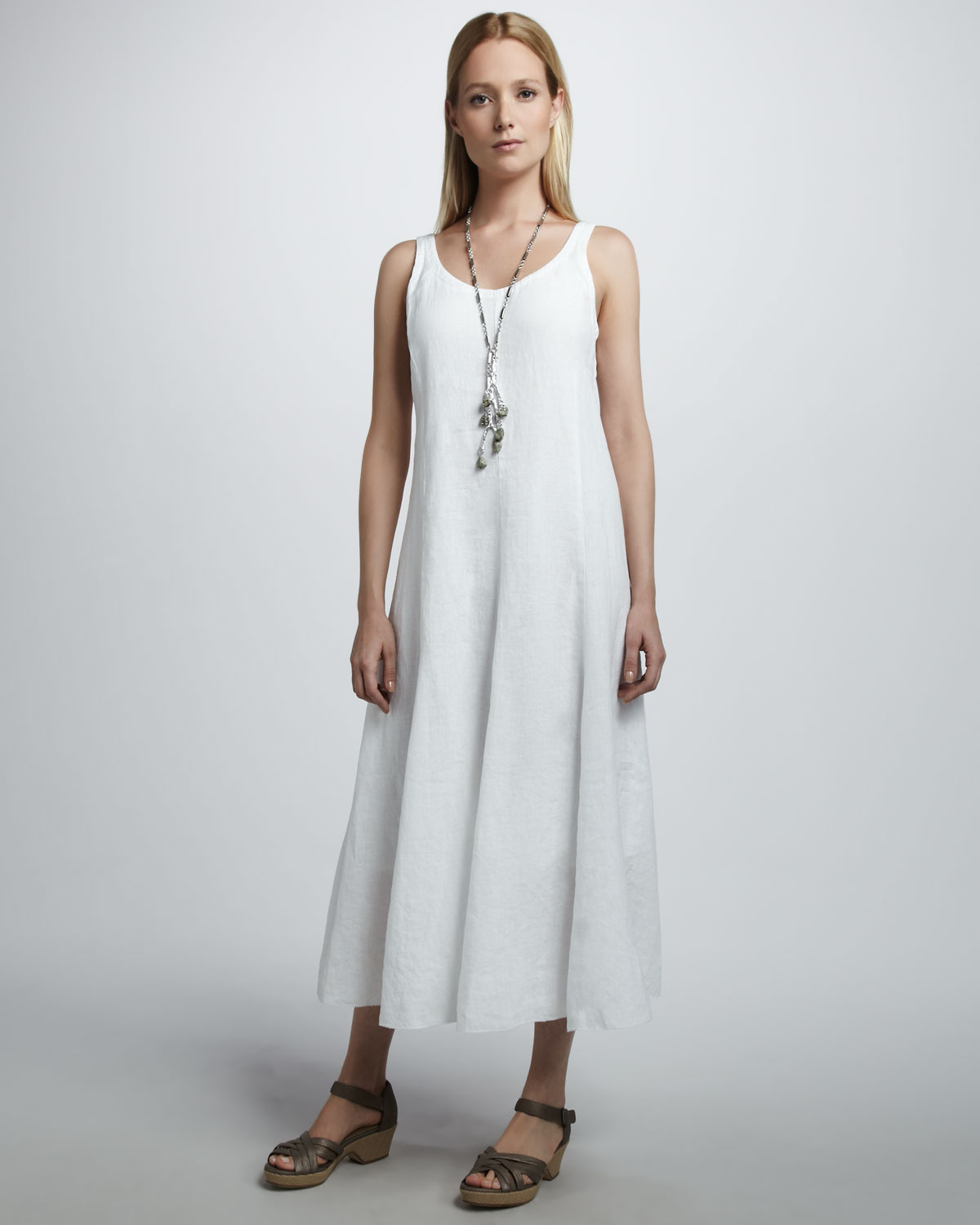 eileen fisher white dress