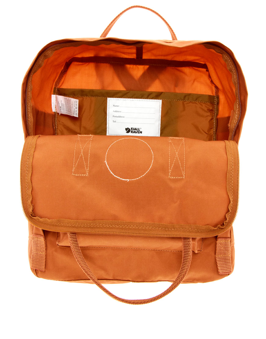 fjallraven backpack orange