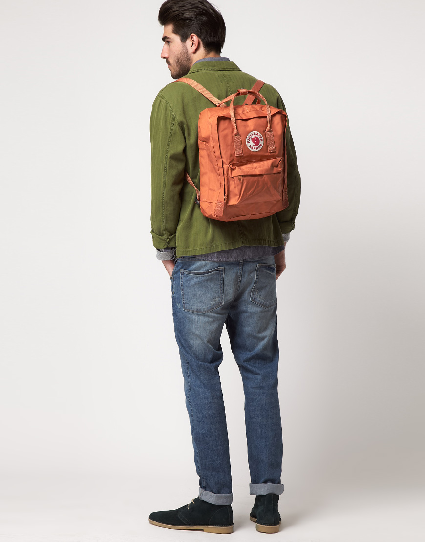 fjallraven orange backpack