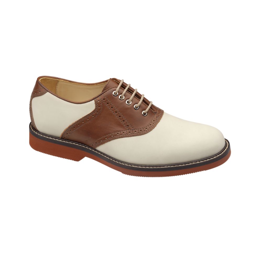 Johnston & Murphy Brennan Saddle Shoes in White for Men | Lyst