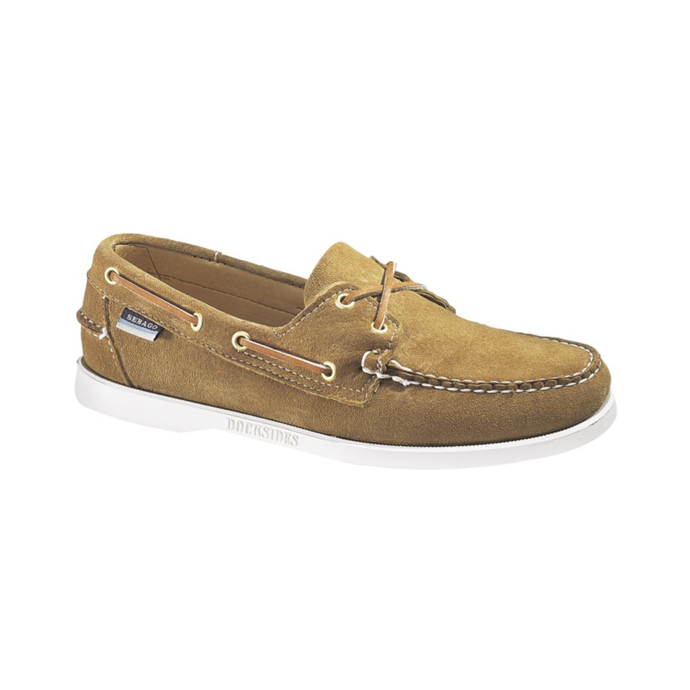 Sebago Docksides Boat Shoes in Beige for Men (sand suede) | Lyst