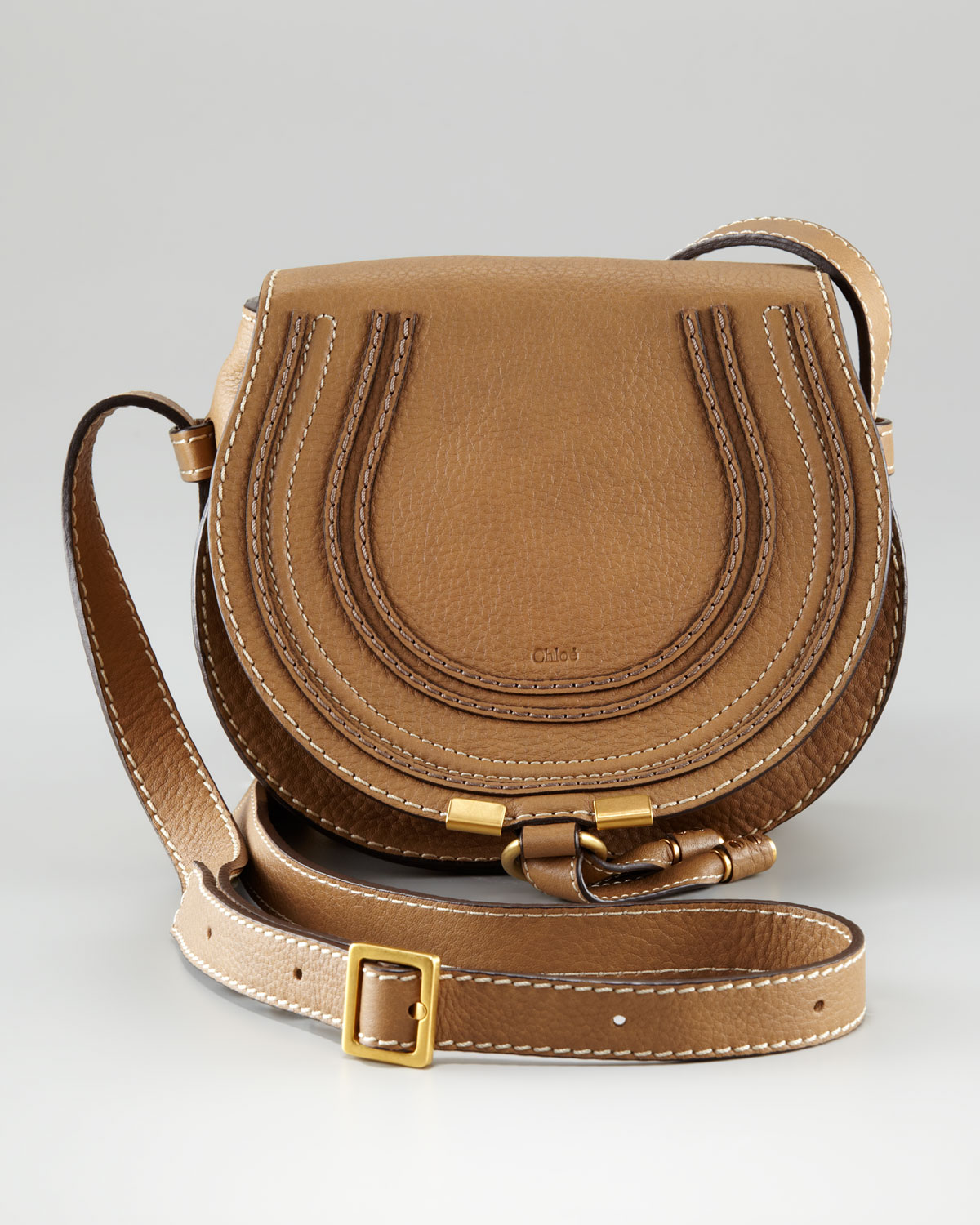 Lyst Chloé Marcie Mini Saddle Bag in Brown